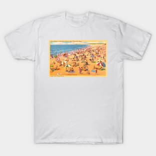 Surf bathing at Old Silver Beach, West Falmouth, Mass postcard T-Shirt